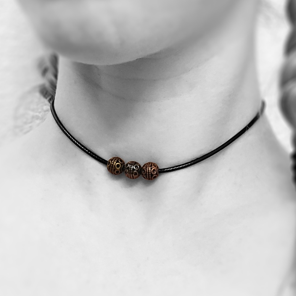 Tricolor Choker Necklace~ Handmade